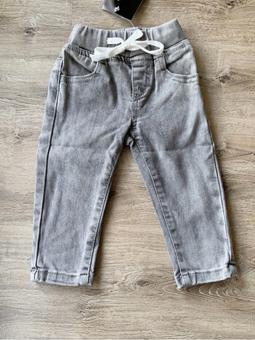 Little Bipsy Jeans 0-3M NWT Gray Wash Pull On Denim Baby Pants